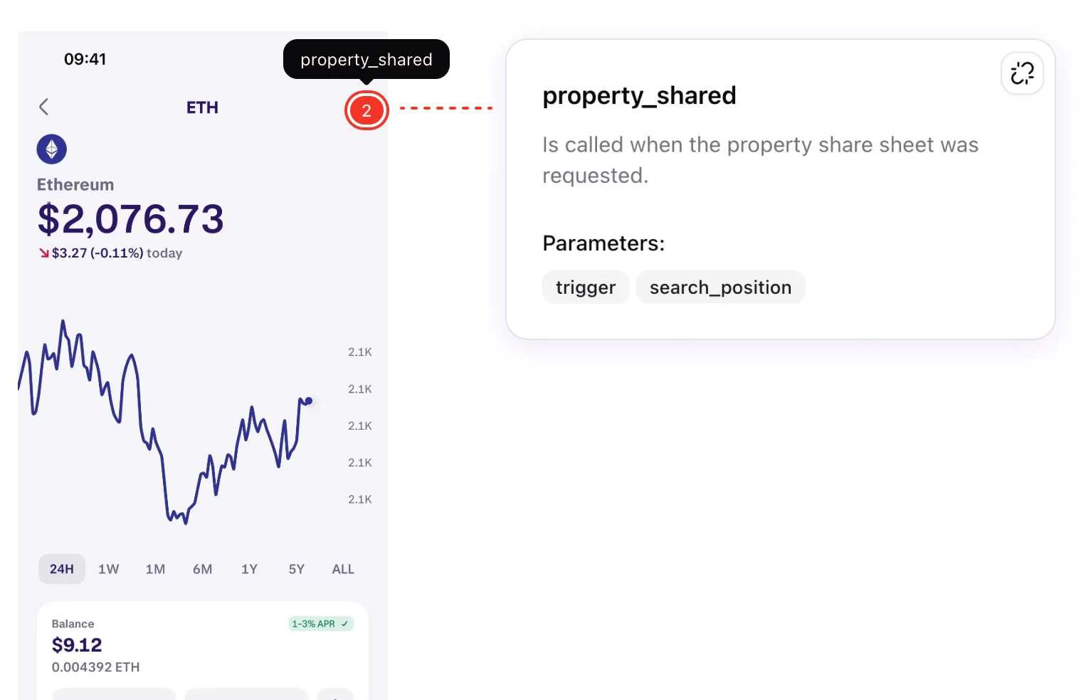 Connect events to your UI
